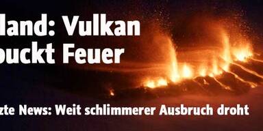 Gletscher-Vulkan spuckt Feuer