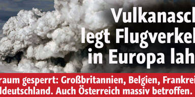 Vulkanasche legt Europas Flugverkehr lahm