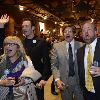 Barack Obama und Bruce Springsteen in Madison / Wisconsin 