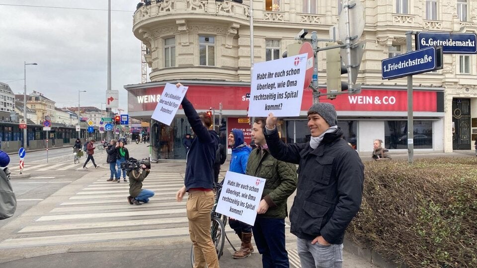 klimakleber naschmarkt gegenprotest