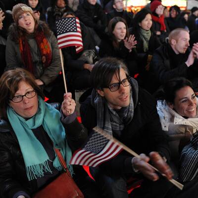 Barack Obama und Bruce Springsteen in Madison / Wisconsin 
