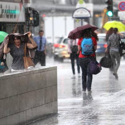 Sintflutartiger Wolkenbruch in Wien