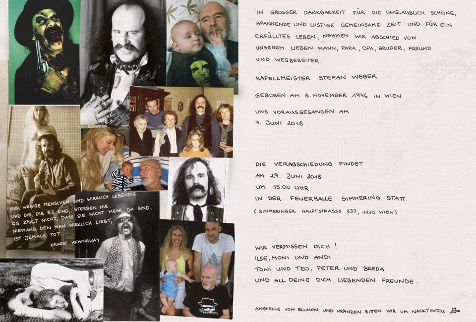 Stefan Weber Begräbnis