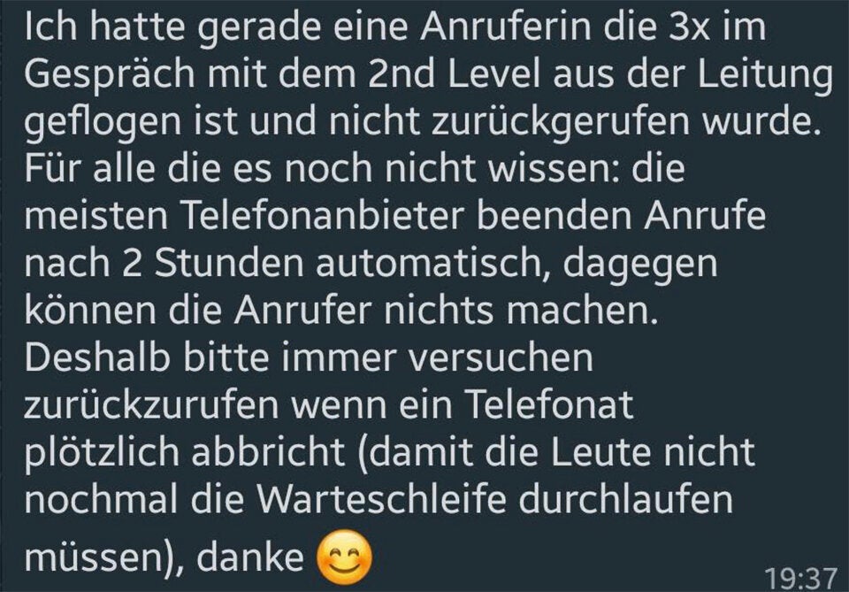 Insider packt über Chaos bei 1450-Hotline aus