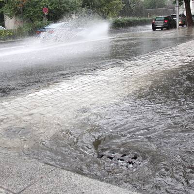 Sintflutartiger Wolkenbruch in Wien