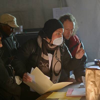 Barack Obama und Bruce Springsteen in Madison / Wisconsin 