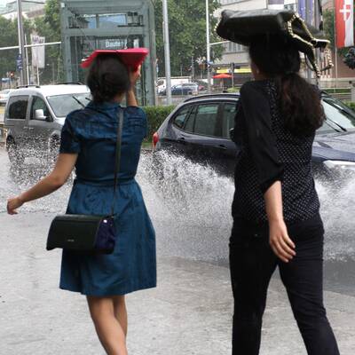 Sintflutartiger Wolkenbruch in Wien