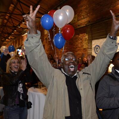 Barack Obama und Bruce Springsteen in Madison / Wisconsin 