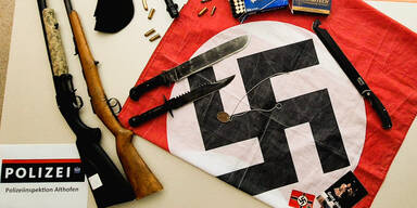 36-j&auml;hriger K&auml;rntner hatte Waffen, NS-Material und Drogen gebunkert