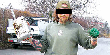 NÖ: Polizei fängt nackten Waffen-Narren