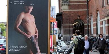 Wahlen: Politiker wirbt mit Penis-Plakat