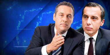 Heute erstes TV-Duell Kern gegen Strache