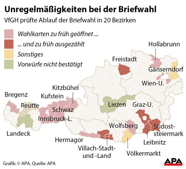 BP-Wahl: Durchleuchtete Bezirke im Detail