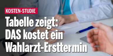 Tabelle zeigt: DAS kostet ein Wahlarzt-Ersttermin