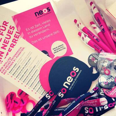 NEOS-Wahlkampfgeschenke