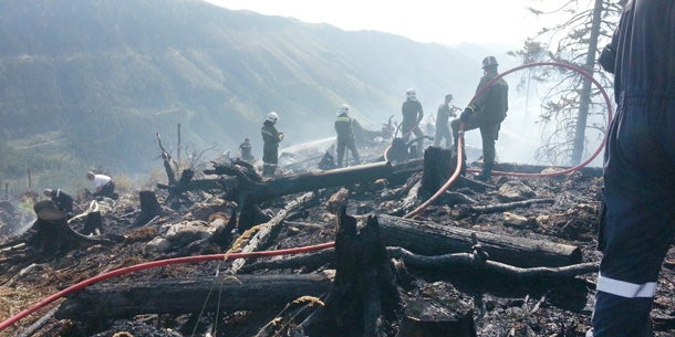 Waldbrand Frein an der Mürz