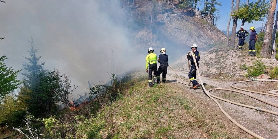Waldbrand nördlich von Graz