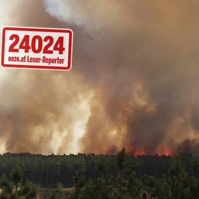20 Hektar Wald stehen in Vollbrand