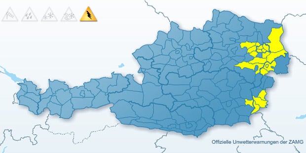 Gewitter brachte Sintflutregen über Wien