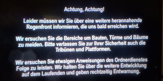 Rock in Vienna nach Unterbrechung fortgesetzt