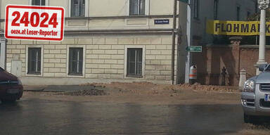 Wien-Hütteldorf steht zum Teil unter Wasser