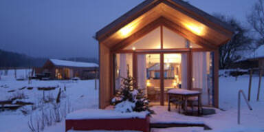 Idylle mit Weihnachtsbaum