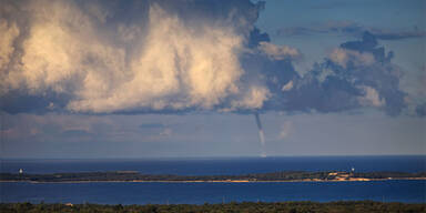 Gewaltige Wasserhose vor Istrien