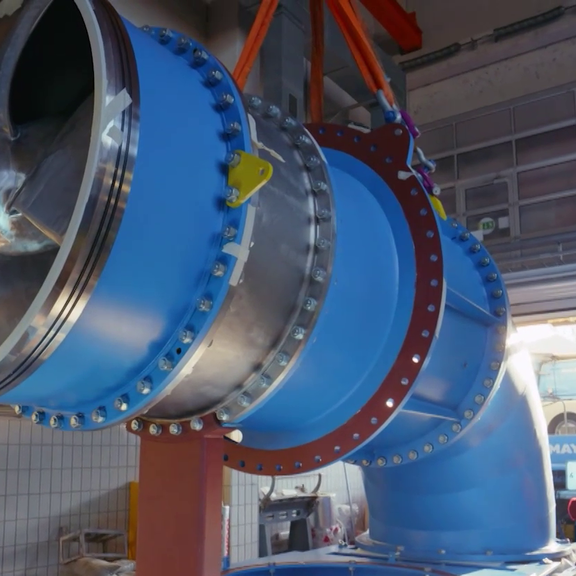 Größte Regenwasserpumpe Europas eingebaut