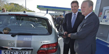 OMV eröffnete Wasserstoff-Tankstelle