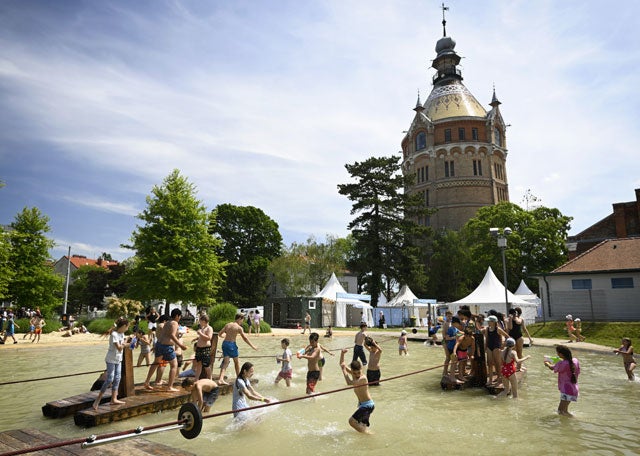 Der Teich am Wasserturm in Favoriten.