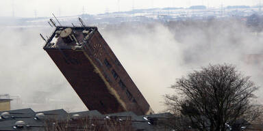 Wasserturm gesprengt