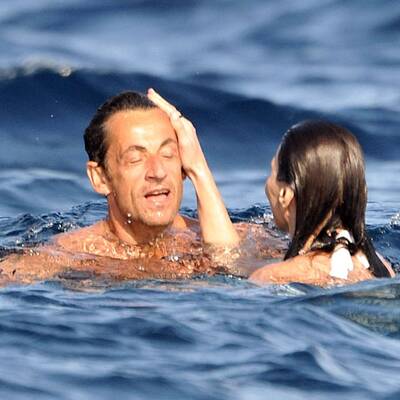 Hier planscht Präsident Sarkozy