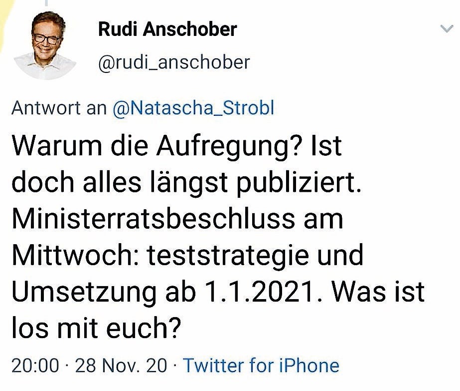 Anschober mit Wut-Ausbruch auf Twitter