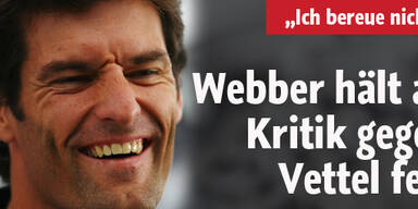 Webber hält an Kritik gegen Vettel fest