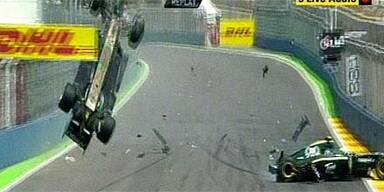 Webber blieb bei Abflug unverletzt