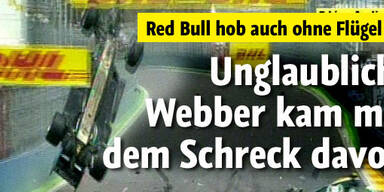 Webber blieb bei Abflug unverletzt
