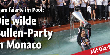 Die wilde Bullen-Poolparty in Monaco