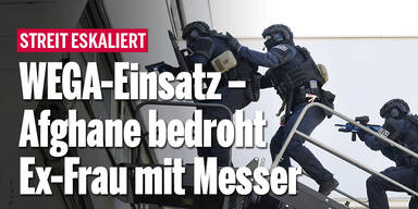 WEGA-Einsatz – Afghane bedroht Ex-Frau mit Messer