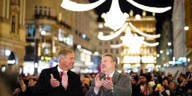 Weihnachtsbeleuchtung am Graben in Wien