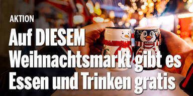 Auf DIESEM Weihnachtsmarkt gibt es Essen und Trinken gratis