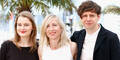 Birte Schnoeink, Director Jessica Hausner and actor Christian Friedel 'Amour Fou'