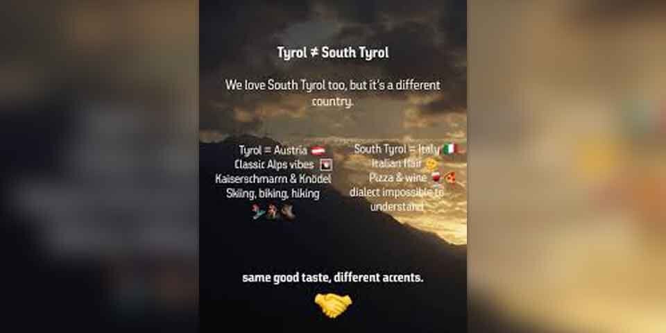 Riesen-Wirbel um Südtirol-Posting von Tirol Werbung