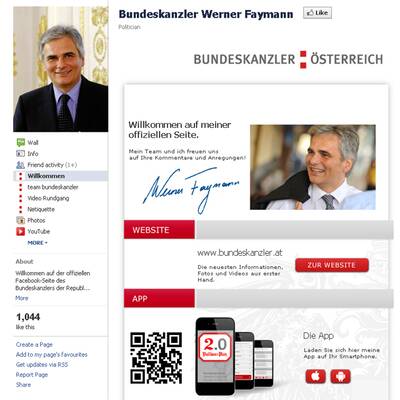 Werner Faymann auf Facebook