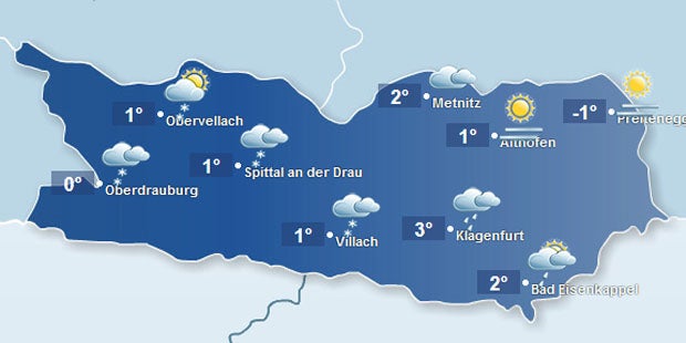 In Kärnten fällt endlich Schnee