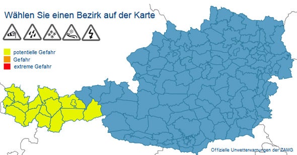 Kaltfront bringt Regen und Gewitter