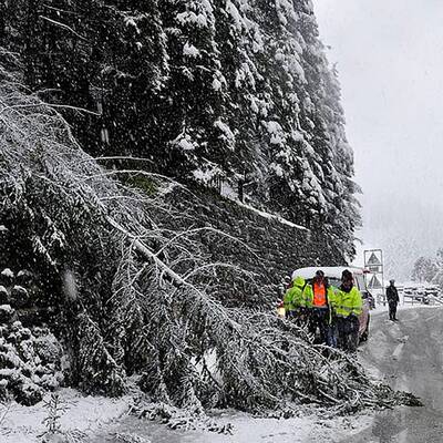 Wintereinbruch in Österreich 