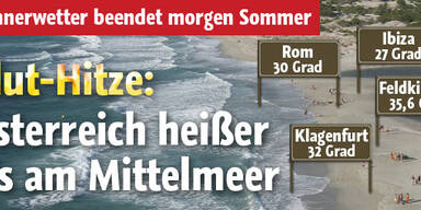 Österreich heißer als am Mittelmeer