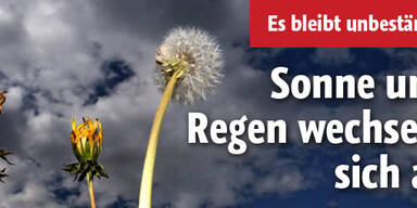 Regen und Sonne wechseln sich ab