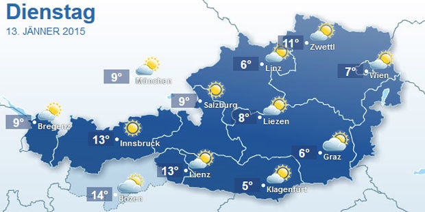 Sonnenschein bringt Frühlingswetter