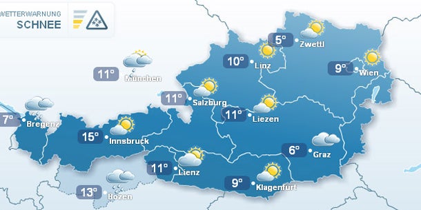 Meist sonnig, nur im Süden trüb